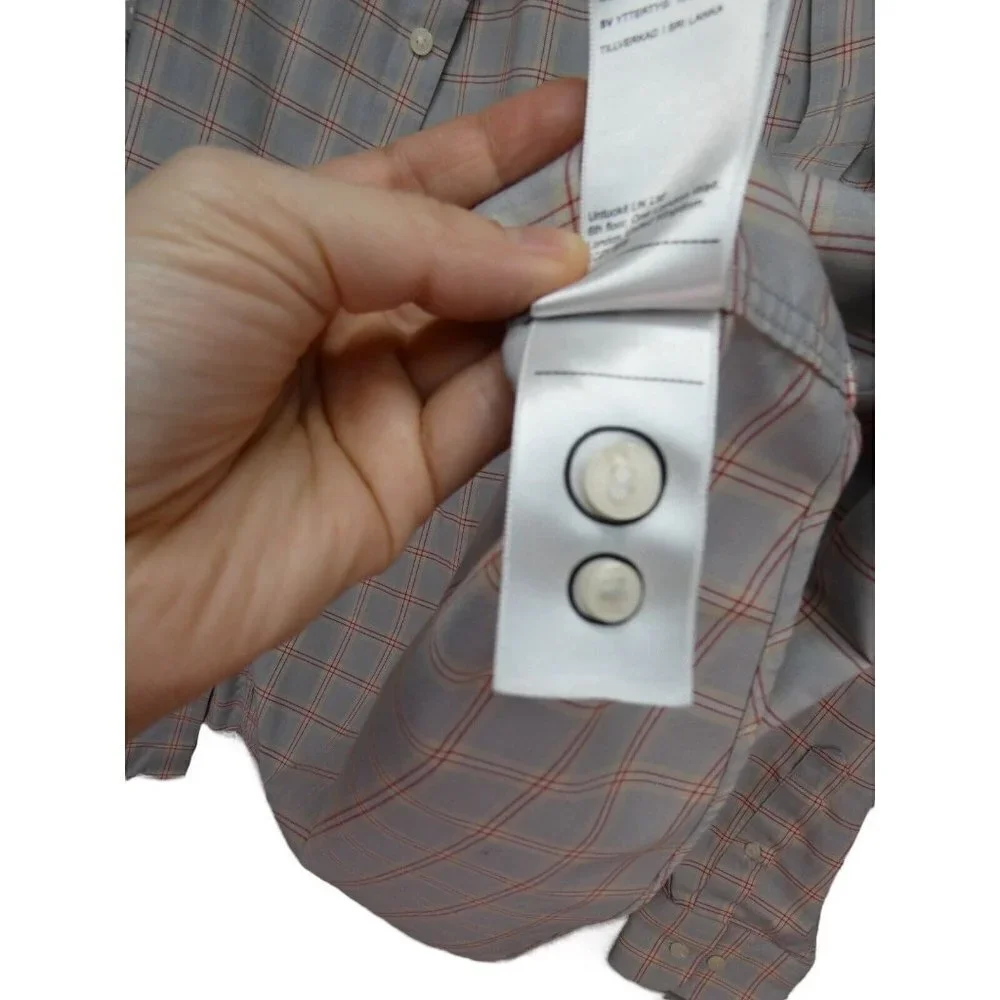 UNTUCKit Shirt Mens Size L Long Sleeve Wrinkle Free Button Up Plaid Ridgeview WF - Picture 6 of 10